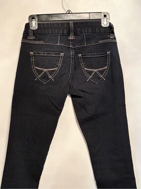 Y2K KITSON Black Jeans with Contrast Stitching Vintage